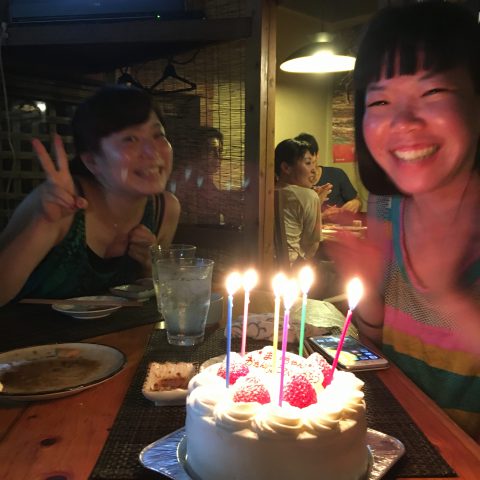 誕生日ケーキ喜んでいただけたようです。嬉しい。