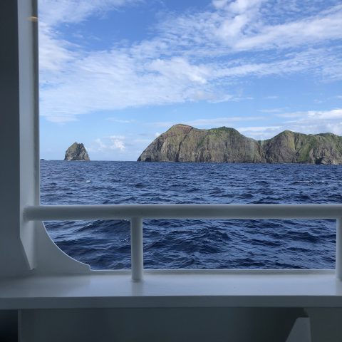 母島が見えてきました