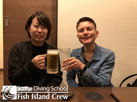 お互いの認定に乾杯