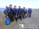 連休最終日。全員で一緒にダイビング