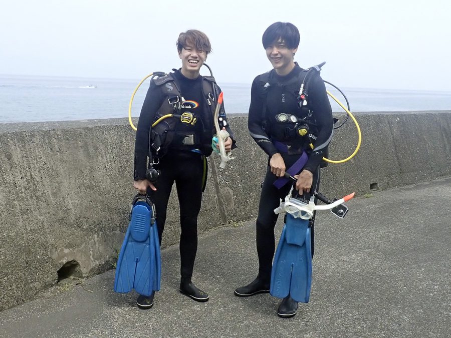 二十歳と高校生の体験ダイビング